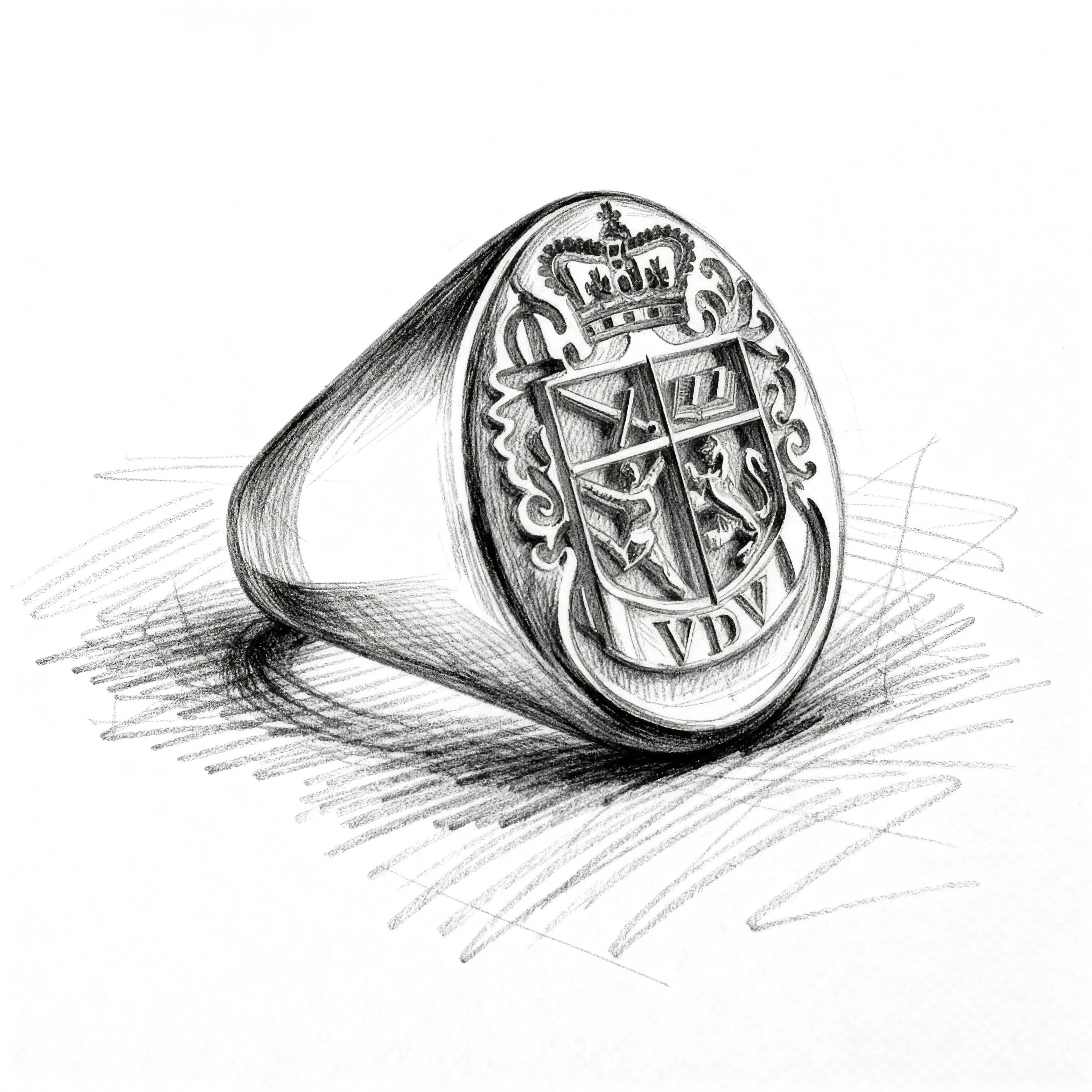 Coat of arms signet ring – LM Customs
